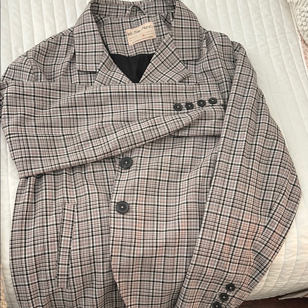 We the Free Plaid Blazer